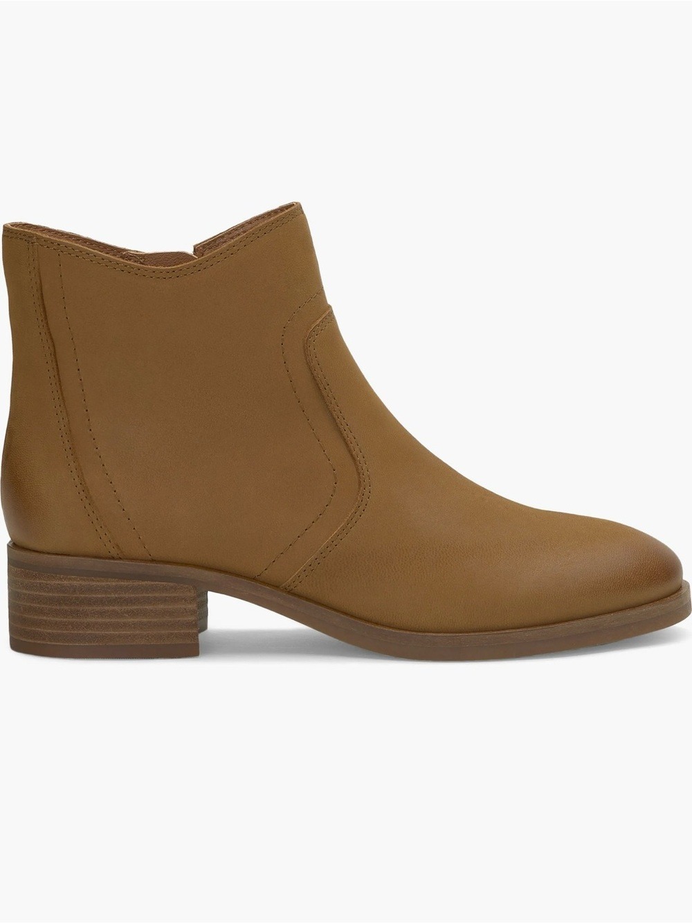 NIB-Lucky Brand Pattrik "Rich Saddle Davis" Leather Stack Heel Ankle Boots 7.5M - Picture 3 of 16